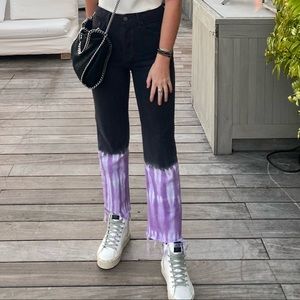 Grlfrnd Denim tie dye jeans